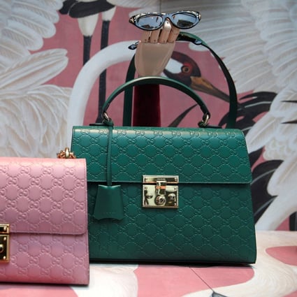 Gucci products are displayed in the window of a store on Old Bond Street in London, Britain, in June 2016. Photo: Reuters