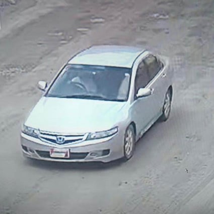 A screen-grab image from security cameras of the Honda City that was supposedly used in the suicide attack in Dasu, Pakistan on July 14. Photo: Handout