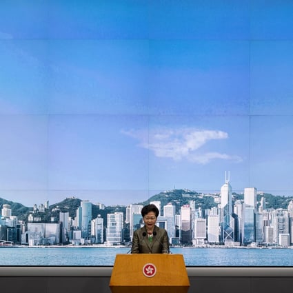 Hong Kong Chief Executive Carrie Lam speaks at a press conference in Hong Kong on July 6. Hong Kong is arguably the safest and most meaningful place in the region for the Chinese mainland to reopen to. Photo: EPA-EFE 