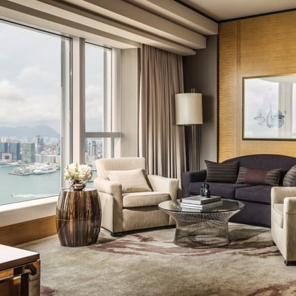 A luxury hotel room at the Harbour View in Hong Kong. Photo: Four Seasons