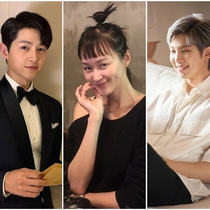 Song Joong-ki recommended Lee Hye-jung to be in the smash Netflix K-drama Vincenzo and BTS’ RM made his debut thanks to rapper Sleepy’s support. Photos: @songjoongki.kg, @sweetyhye, @btsrm.offical, @sleepycamo/Instagram