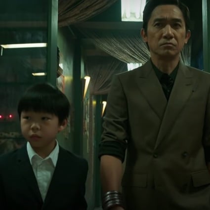 Jayden Zhang Tianyi (left) and Tony Leung in a scene from Marvel’s latest superhero movie, Shang-Chi and the Legend of the Ten Rings.