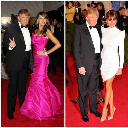 All Of Donald And Melania Trump S Met Gala Looks When They Still Got Invited She Wore Alexander Mcqueen Roberto Cavalli And Vera Wang While Don Wore The Same Suit And Bow