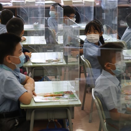 A primary school in Hong Kong resumes half-day sessions. Since under-12s aren’t eligible for vaccination yet, full-day sessions for kindergarten and primary school pupils remain off the table for now, more than a year into the Covid-19 pandemic. Photo: K.Y. Cheng