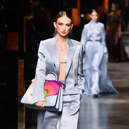 A model wears a creation by Fendi as part of the women’s spring/summer 2022 collection presented during Fashion Week in Milan in September. Photo: AFP