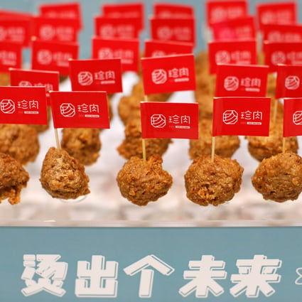 Plant-based meatballs by Zhenmeat displayed at a Hope Tree restaurant in Beijing on September 4, 2020. How seriously China takes alternative meat will determine the country’s contribution to the international biodiversity agenda. Photo: Reuters