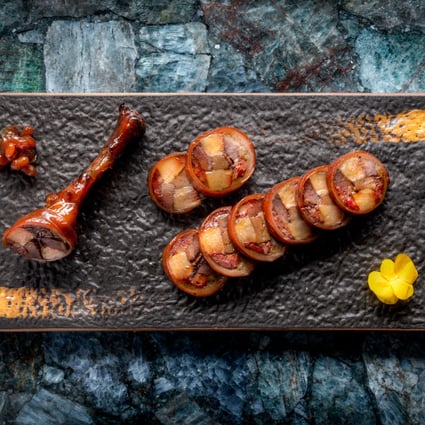 Barbecued stuffed goose web at the newly reopened Yung Kee in Hong Kong. Photo: Yung Kee
