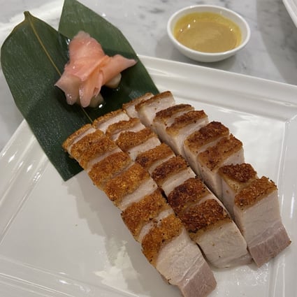 Roasted pork belly at Four Seasons Chinese Restaurant in Central, Hong Kong, a branch of a UK chain famous for its roast duck. Photo: Susan Jung