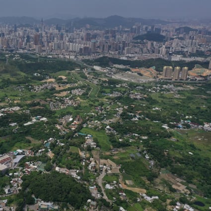 A view of the northern New Territories of Hong Kong, with Shenzhen in the background. Photo: Winson Wong