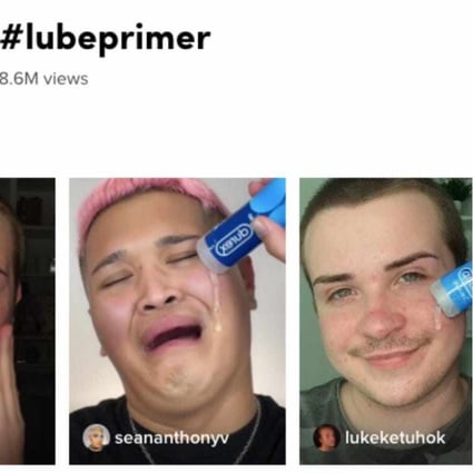 TikTok influencers Lukas Kohutek and Sean Anthony say lubricant makes a great primer for make-up. Skin experts disagree. Photo: TikTok