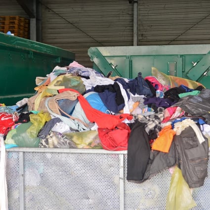Used clothes at a recycling facility. Every time we load up a washing machine with clothes made from polyester or other synthetic fibres, we release anywhere between 640,000 and 1.5 million pieces of synthetic microfibre. Photo: Shutterstock