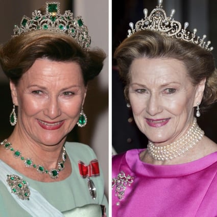 Queen Sonja of Norway loves to adorn herself with luxurious tiaras. Photos: Getty Images