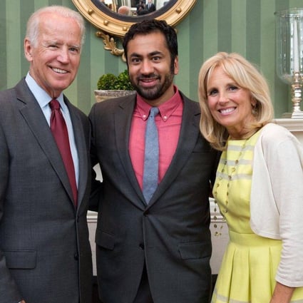 Harold & Kumar actor Kal Penn, who once served in the Obama White House, with Joe and Jill Biden. Photo: @kalpenn/Instagram