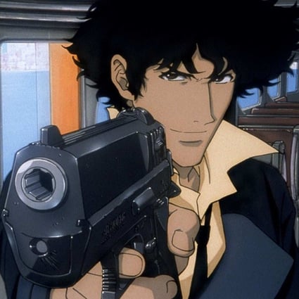 A still from the Cowboy Bebop film Knockin’ on Heaven’s Door, featuring Spike, the show’s central protagonist. 