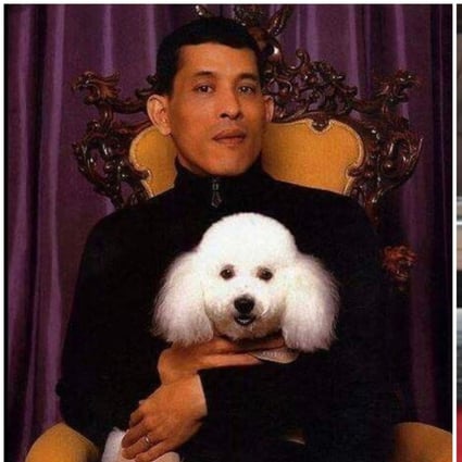 King Maha Vajiralongkorn and his beloved poodle, Foo Foo. Photos: Handout, AP