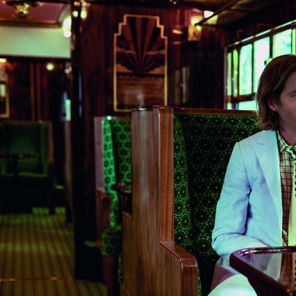American director Wes Anderson in the British Pullman train’s Cygnus carriage, which he recently revamped.