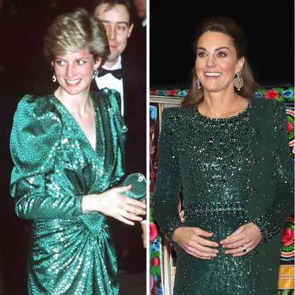 Kate Middleton has taken style inspiration from her late mother-in-law, Princess Diana, many times over the years. Photos: Getty Images, EPA-EFE, Reuters