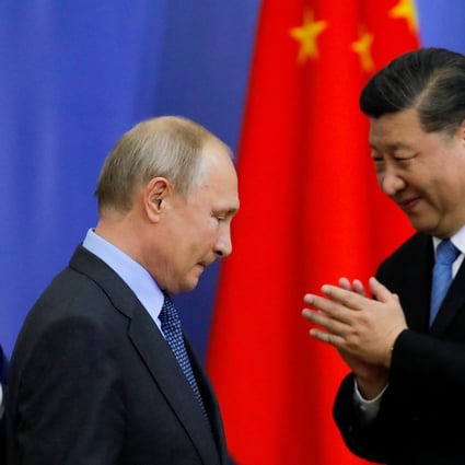 Russian President Vladimir Putin and his Chinese counterpart Xi Jinping will  “again demonstrate our friendly and neighbourly partnership by meeting at the Winter Olympics”, China’s foreign ministry said. Photo: Pool via Reuters 