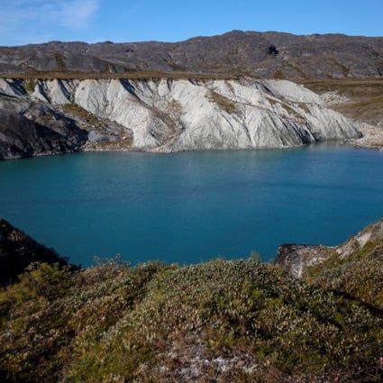 A land site with glacial mud is seen close to Nuuk, Greenland in September. Photo: Reuters