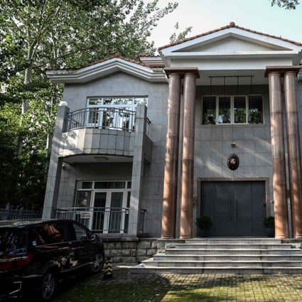 The Lithuanian embassy in Beijing. Vilnius insists that “non-diplomatic relations” with Taiwan do not breach the one-China principle. Photo: AFP