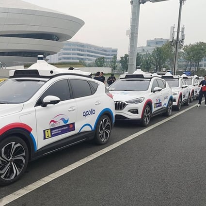 Baidu started running its driverless cabs on a trial basis in September last year. Photo: SCMP 
Handout