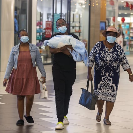 People in a shopping mall, in Johannesburg, South Africa, on November 26. Advisers to the WHO are holding a special session to flesh out information about a worrying new variant of the coronavirus that has emerged in South Africa, although its impact on vaccines may not be known for weeks. Photo: AP