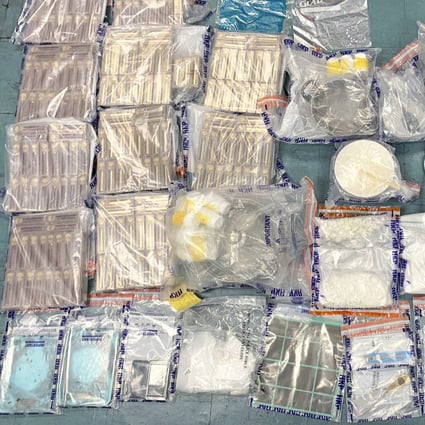 Police arrested a 23-year-old man and seized HK$1.6 million worth of drugs. Photo: Handout