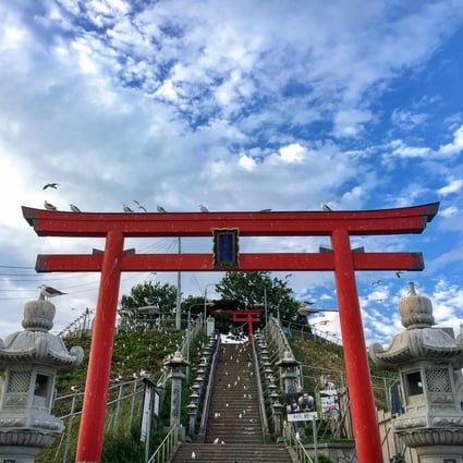 The Kabushima Shrine in Japan’s Aomori prefecture, which hikers can visit on the Michinoku Coastal Trail. Photo: Robin Takashi Lewis
