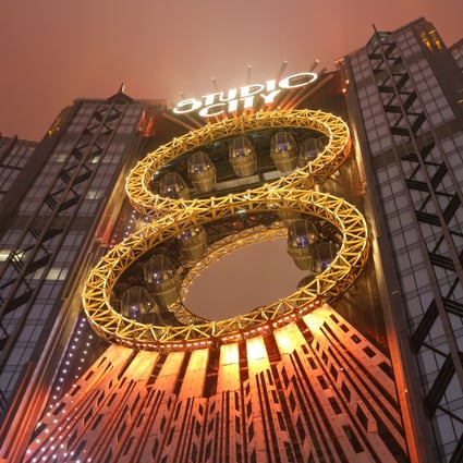 The figure of eight rollercoaster in Studio City in Macau. Photo: Shutterstock