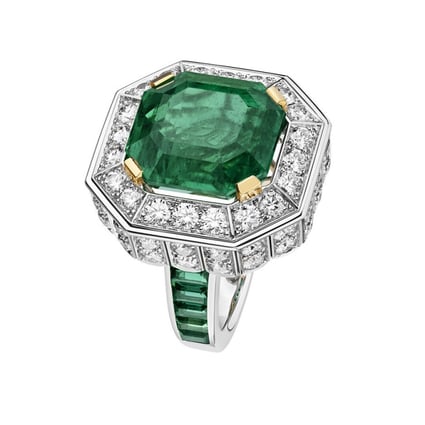 The Constellation of Leo emerald ring is set with a 10.23-carat asscher-cut emerald. Photos: Chanel