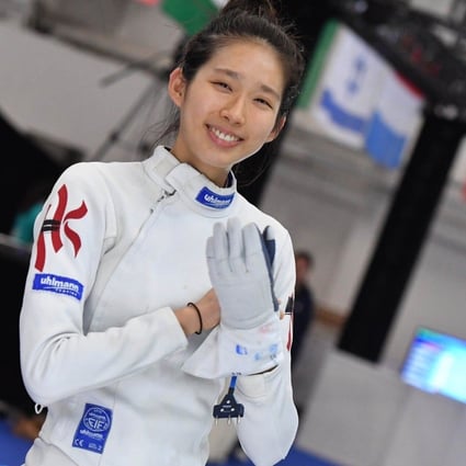 Former epee fencing world number one Vivian Kong Man-wai in a World Cup event in Chengdu in 2019. Photo: International Fencing Federation   