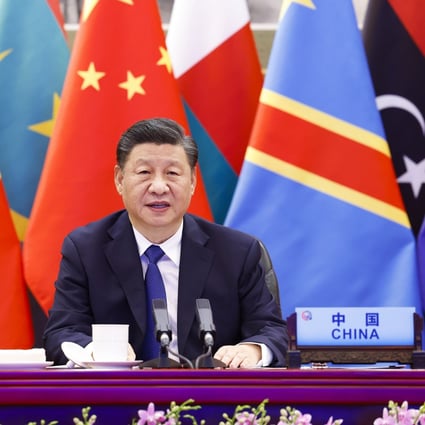 Chinese President Xi Jinping delivers a keynote speech at the opening ceremony of the Eighth Ministerial Conference of the Forum on China-Africa Cooperation (FOCAC) via video link in Beijing. Photo: Xinhua