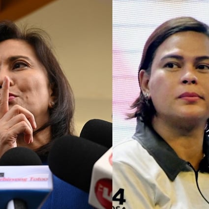 Leni Robredo and Sara Duterte-Carpio are seen in this combination photo. Photos: AFP/Kyodo