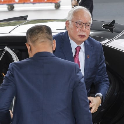 Malaysia’s former prime minister Najib Razak arrives at the Kuala Lumpur Court Complex. Photo: EPA