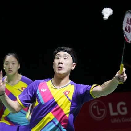 Hong Kong’s Tang Chun-man and Tse Ying-suet in action at the World Tour Finals in Bali. Photo: AP