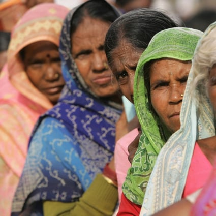 Dalit women queue up to receive medical treatment in Mumbai. File photo: AFP
