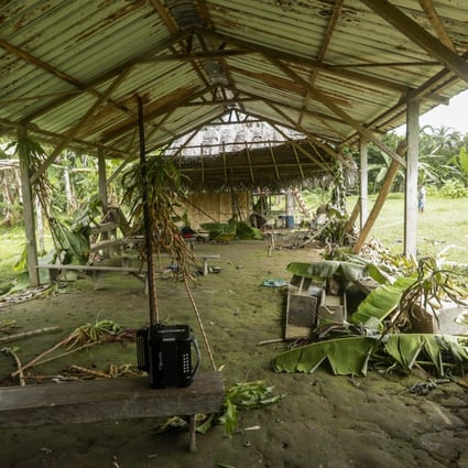 A New Light of God temple in El Terron, Panama in 2020 where a woman and six children were killed by cult members. Photo: AP 