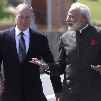 Russian President Vladimir Putin and Indian Prime Minister Narendra Modi in Vladivostok on September 4, 2019. Photo: EPA-EFE