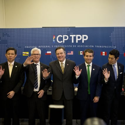 Ministers of CPTPP member countries pose for a group photo on May 16, 2019, in Santiago, Chile. CPTPP members Vietnam and Malaysia also have large SOE sectors, as do several EU states. Photo: AP