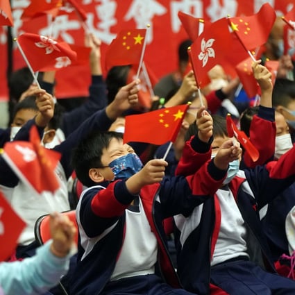 Hundreds of children cheer the show put on by some of China’s top athletes at the Yuen Long District Sports Association complex. Photo: Sam Tsang