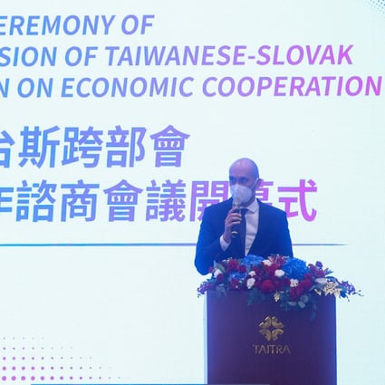 Slovakian deputy economy minister Karol Galek is leading a delegation to Taiwan. Photo: EPA-EFE