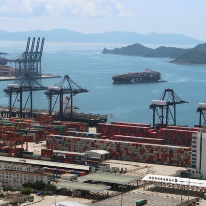 A cargo ship carrying containers is seen near the Yantian port in Shenzhen. A proposed new EU policy could affect trade between China and Europe. Photo: Reuters