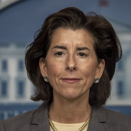 US Secretary of Commerce Gina Raimondo held videoconference talks with the Taiwanese economics minister Wang Mei-hua on Tuesday. Photo: EPA-EFE