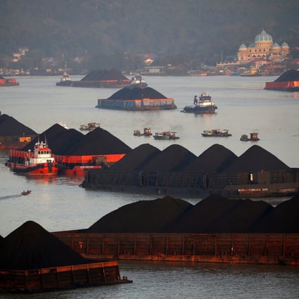 Coal barges in Indonesia’s East Kalimantan province. The country is the world’s third-largest coal producer and largest exporter. Photo: Reuters