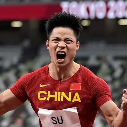 YYDS, used to describe inspiring athletes such as Chinese sprinter Su Bingtian (left) and ‘lying flat’, a movement popular among disenchanted youth are among the top ten online buzzwords in China for 2021. Photo: SCMP artwork