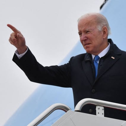US President Joe Biden boards Air Force One at Joint Base Andrews in Maryland on Wednesday. Photo: AFP