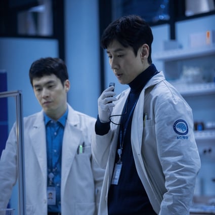 Lee Jae-won (left) and Lee Sun-kyun in a scene from Dr Brain, Apple TV+’s slick sci-fi action noir series. Photo: Apple