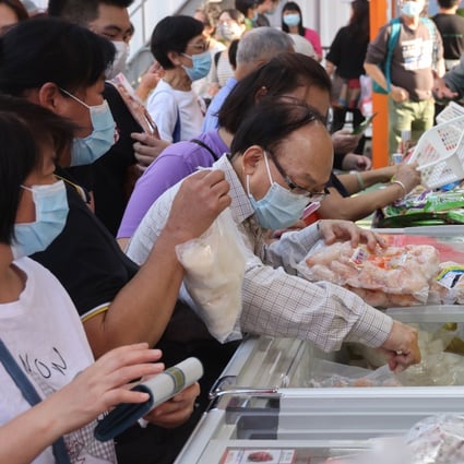 Coronavirus-inspired rules at the returning Hong Kong Brands and Products Expo have limited crowds to half their normal size. Photo: May Tse