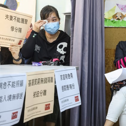 Low-income Hong Kong residents on Sunday shared their stories of frustration with being unable to help sick family members in mainland China. Photo: May Tse