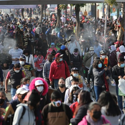 Pilgrims walks towards the Our Lady of Guadalupe Basilica in Mexico City, Mexico on Sunday. Photo: AP